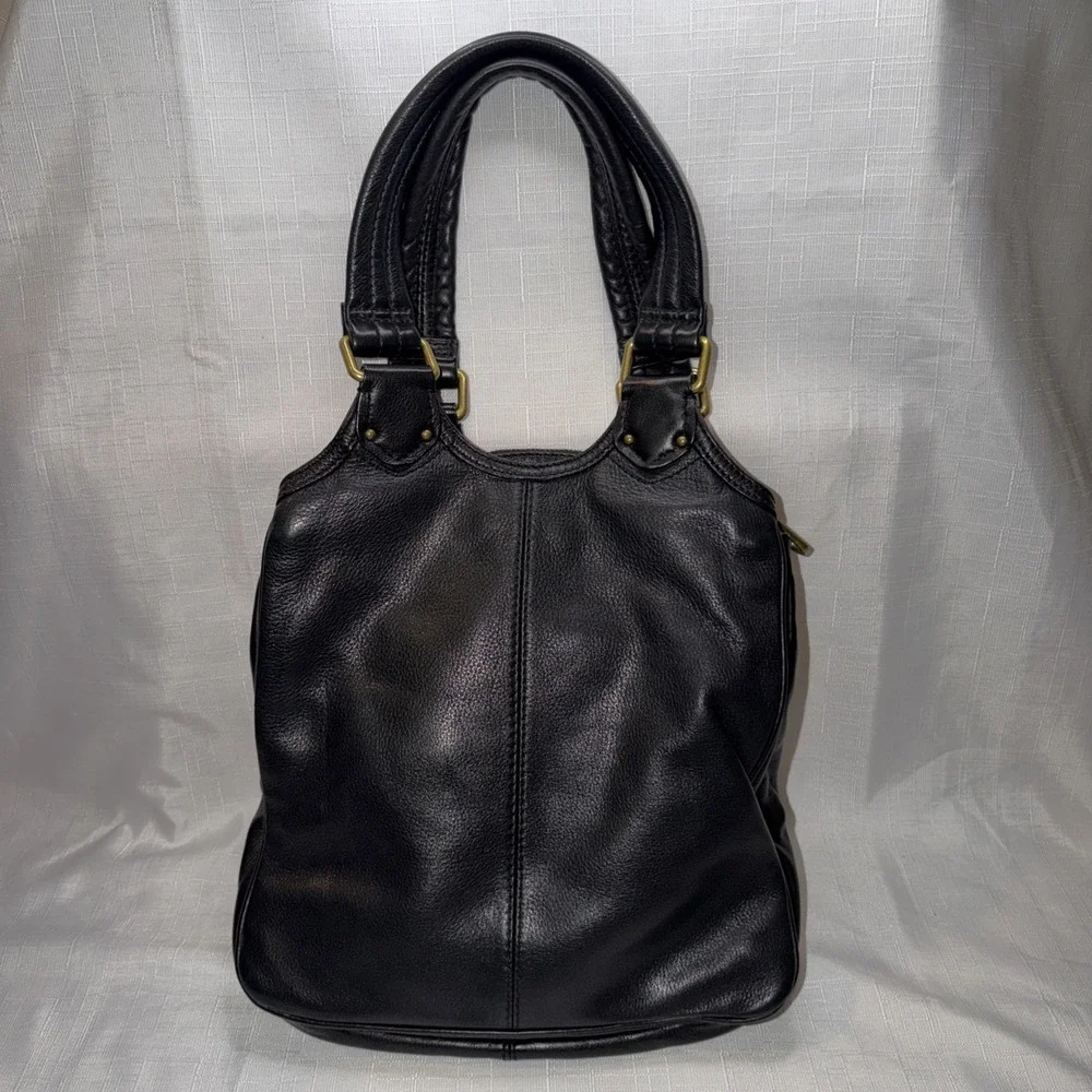Marc Jacobs Handbag Black Leather Totally Turnlock Teri Tote Satchel Y2K Perfect